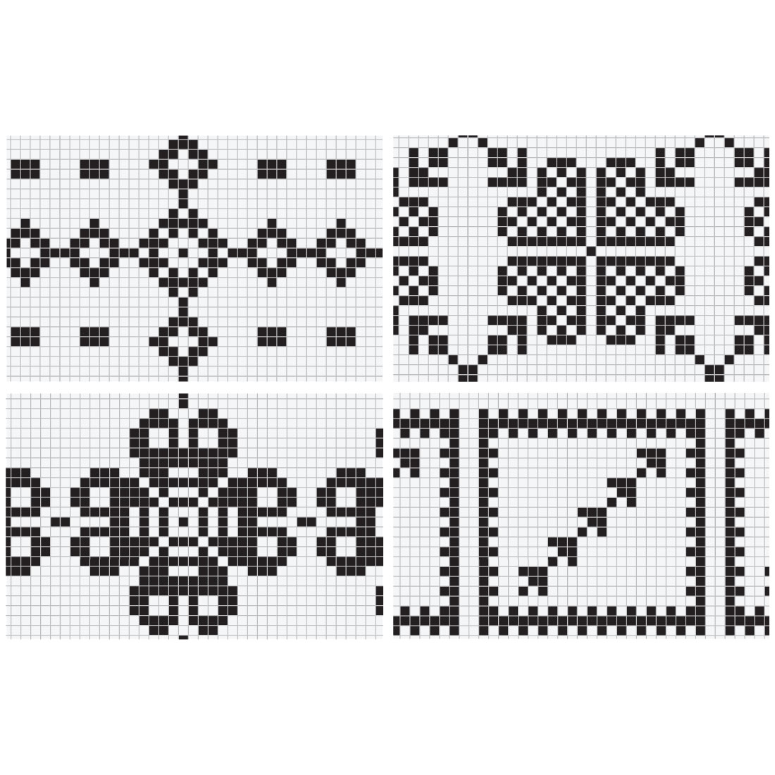 Embroidery Style Vector Patterns preview image.