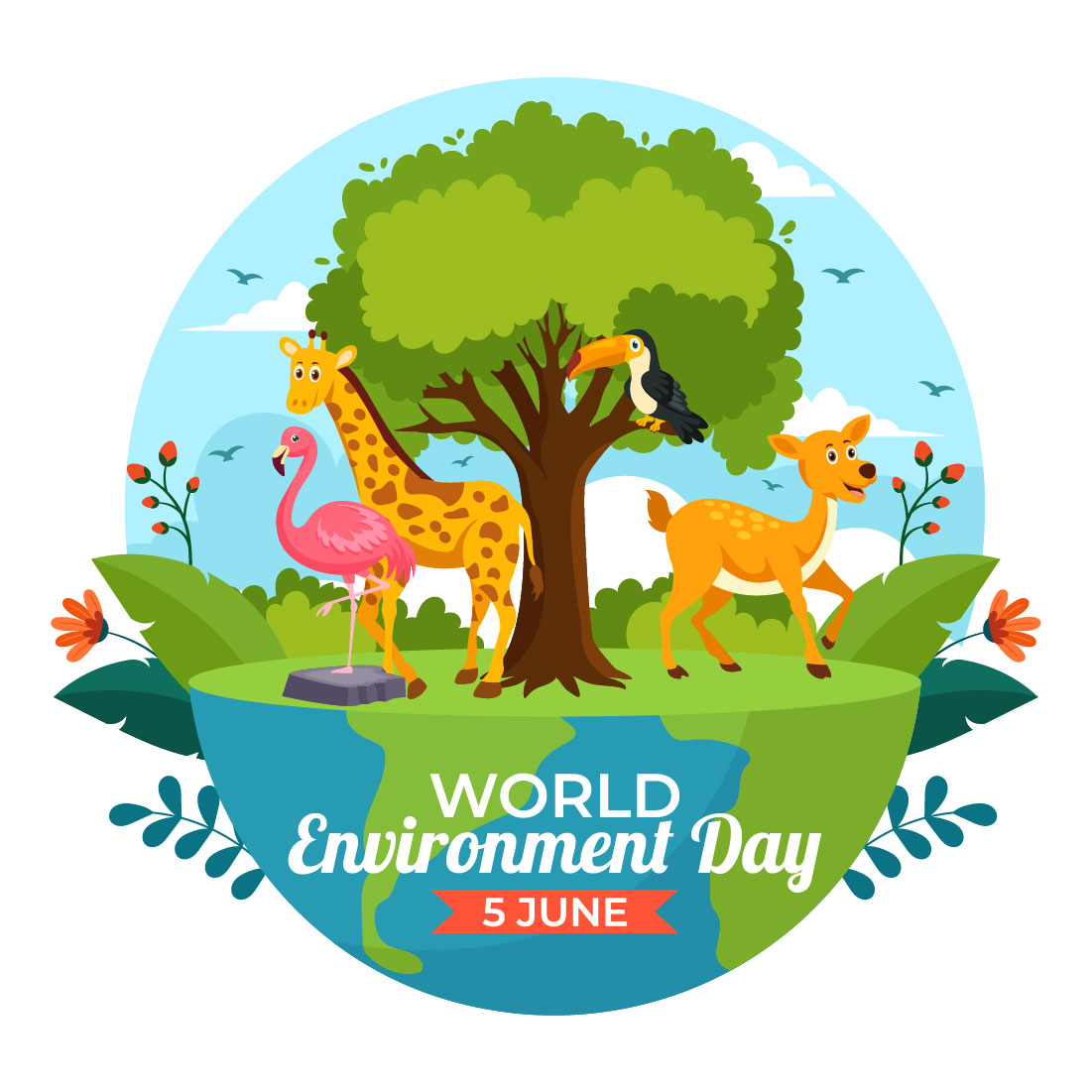 12 World Environment Day Illustration preview image.