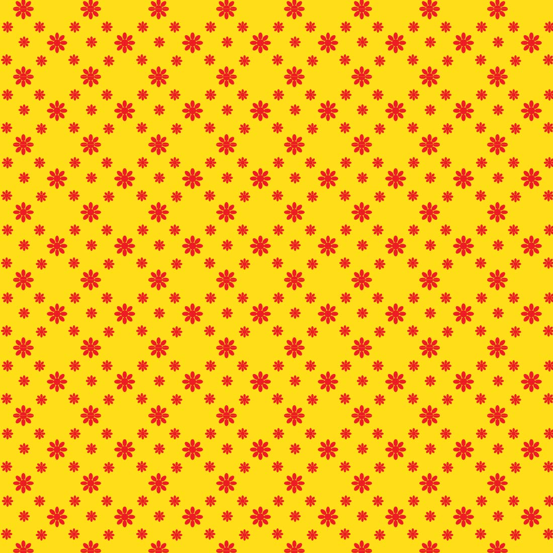 Red Flower Yellow Background Pattern cover image.