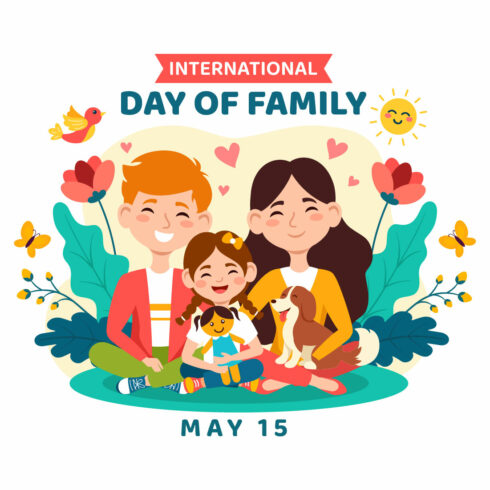 12 International Day of Family Illustration cover image.