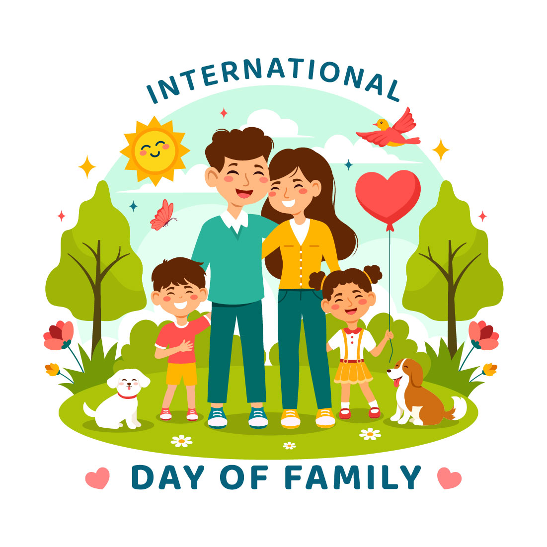 12 International Day of Family Illustration preview image.