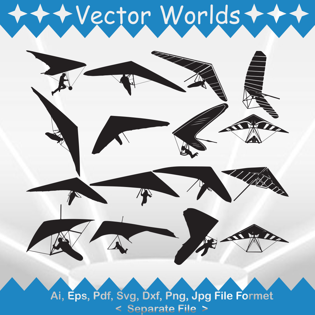 Gliding SVG Vector Design preview image.