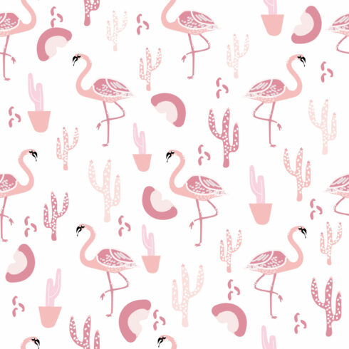 Flamingo Seamless Pattern cover image.