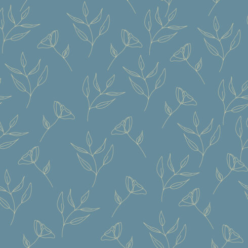 Flower Line Seamless Pattern cover image.