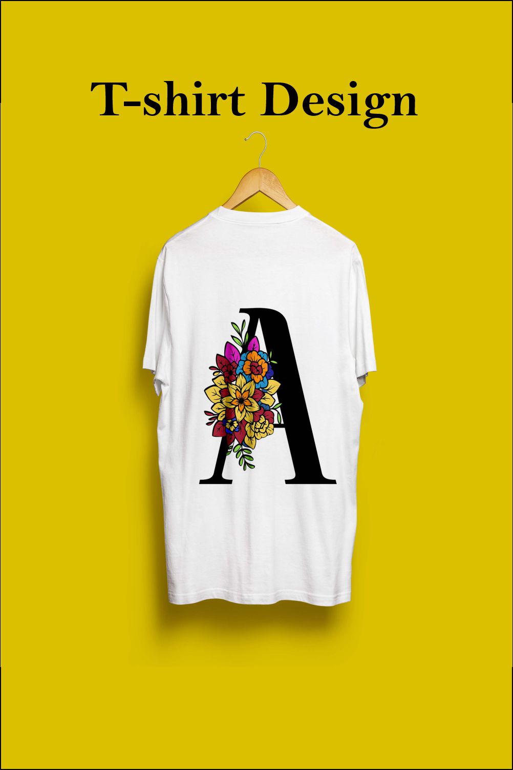 Flower T Shirt Designs Bundle LETTER A pinterest preview image.
