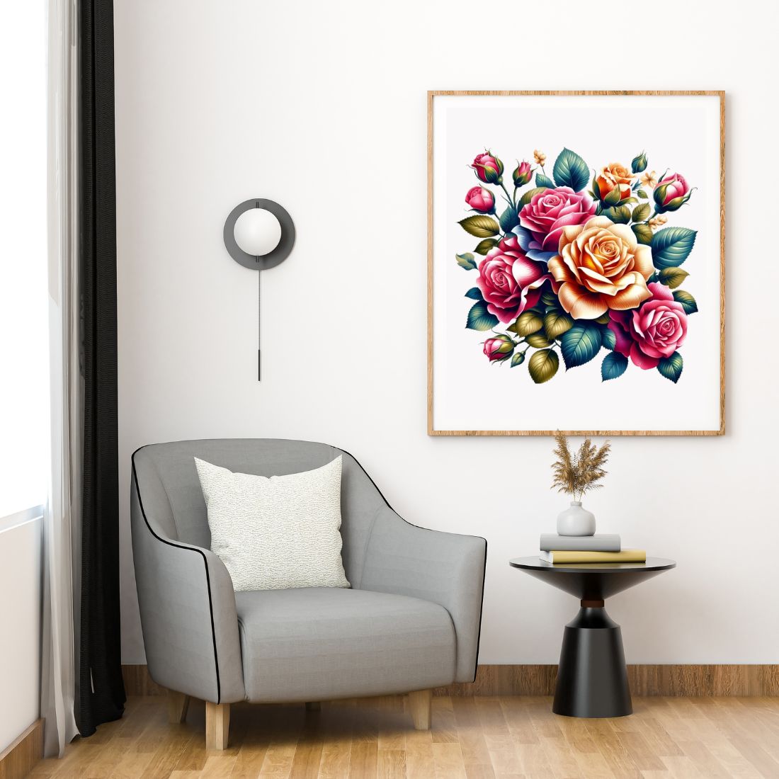 Flowers wall art preview image.