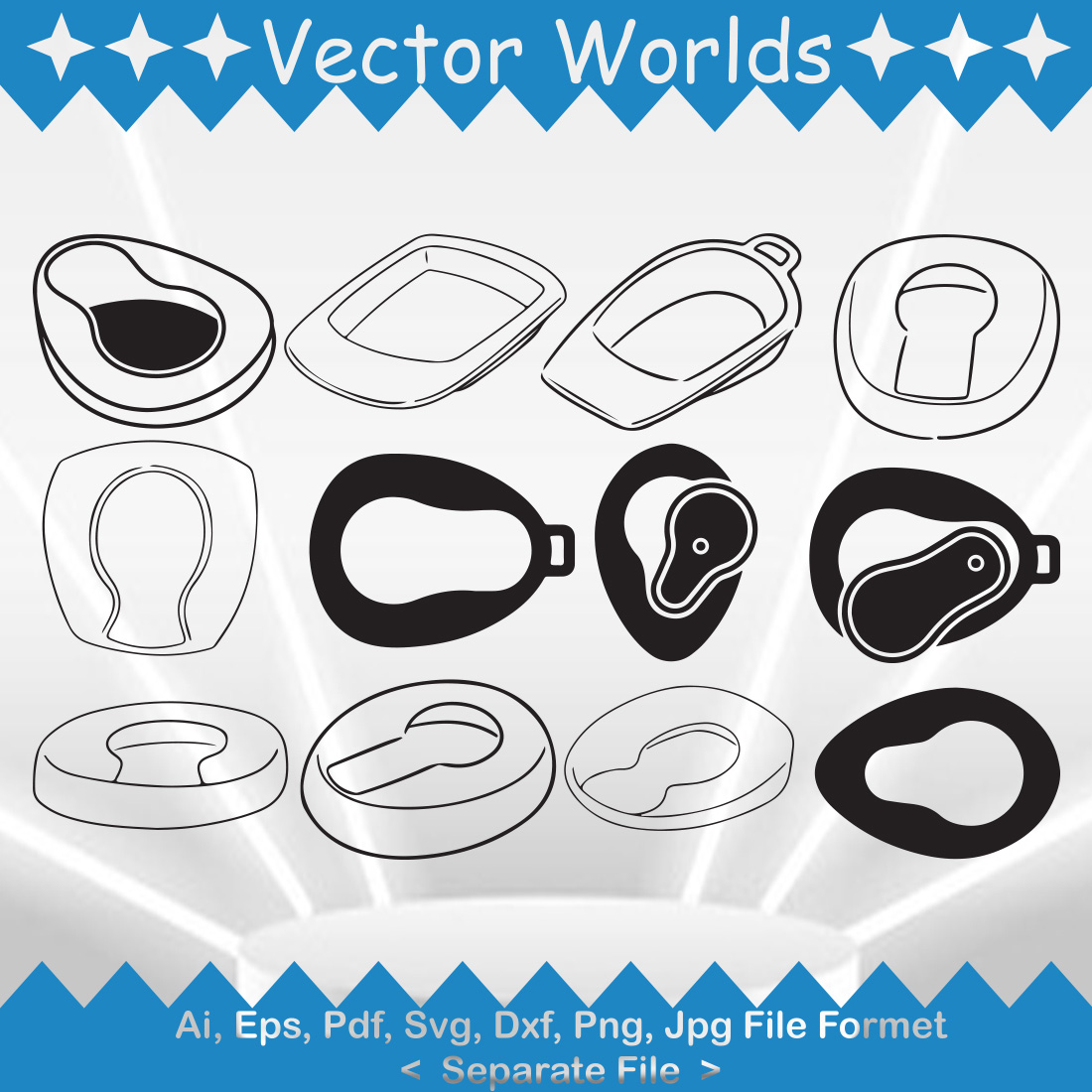 Bedpan SVG Vector Design preview image.