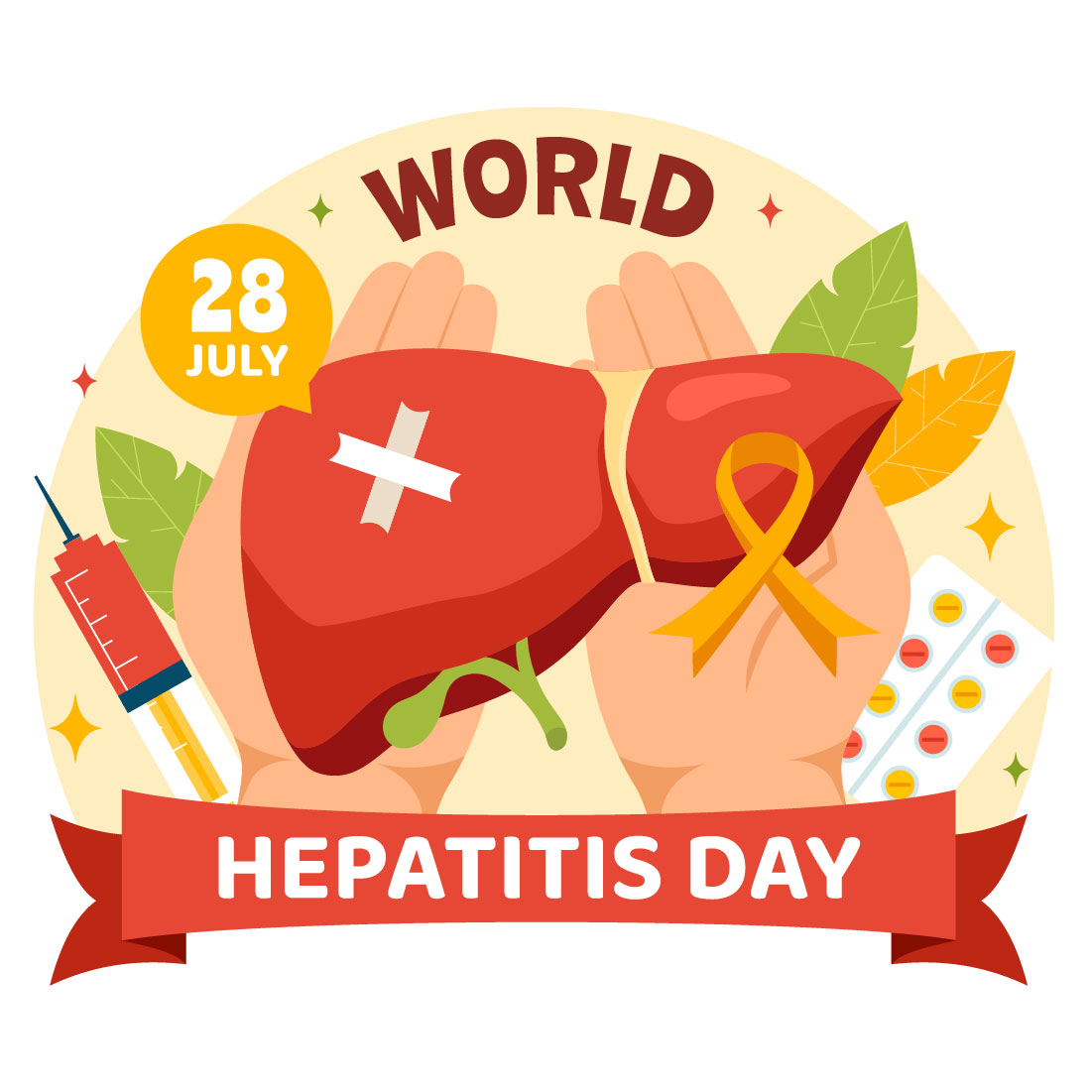 12 World Hepatitis Day Illustration preview image.