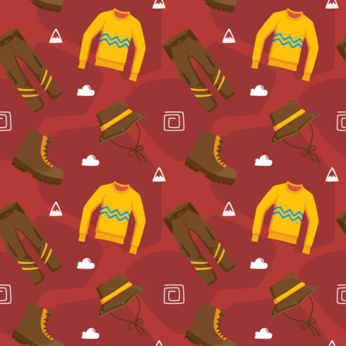 Hiking Seamless Pattern cover image.