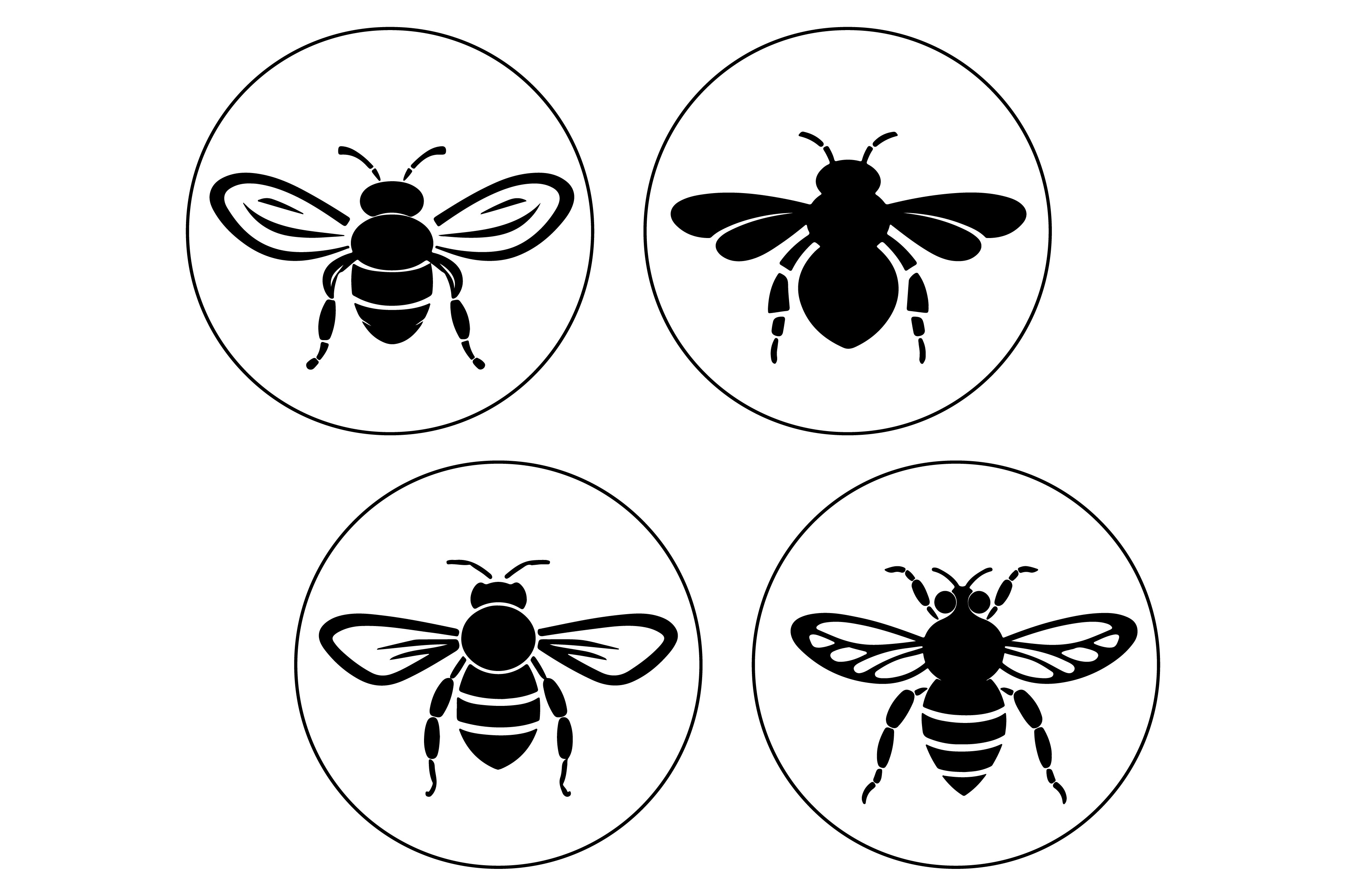 honey bee silhouette vector graphic 1 520