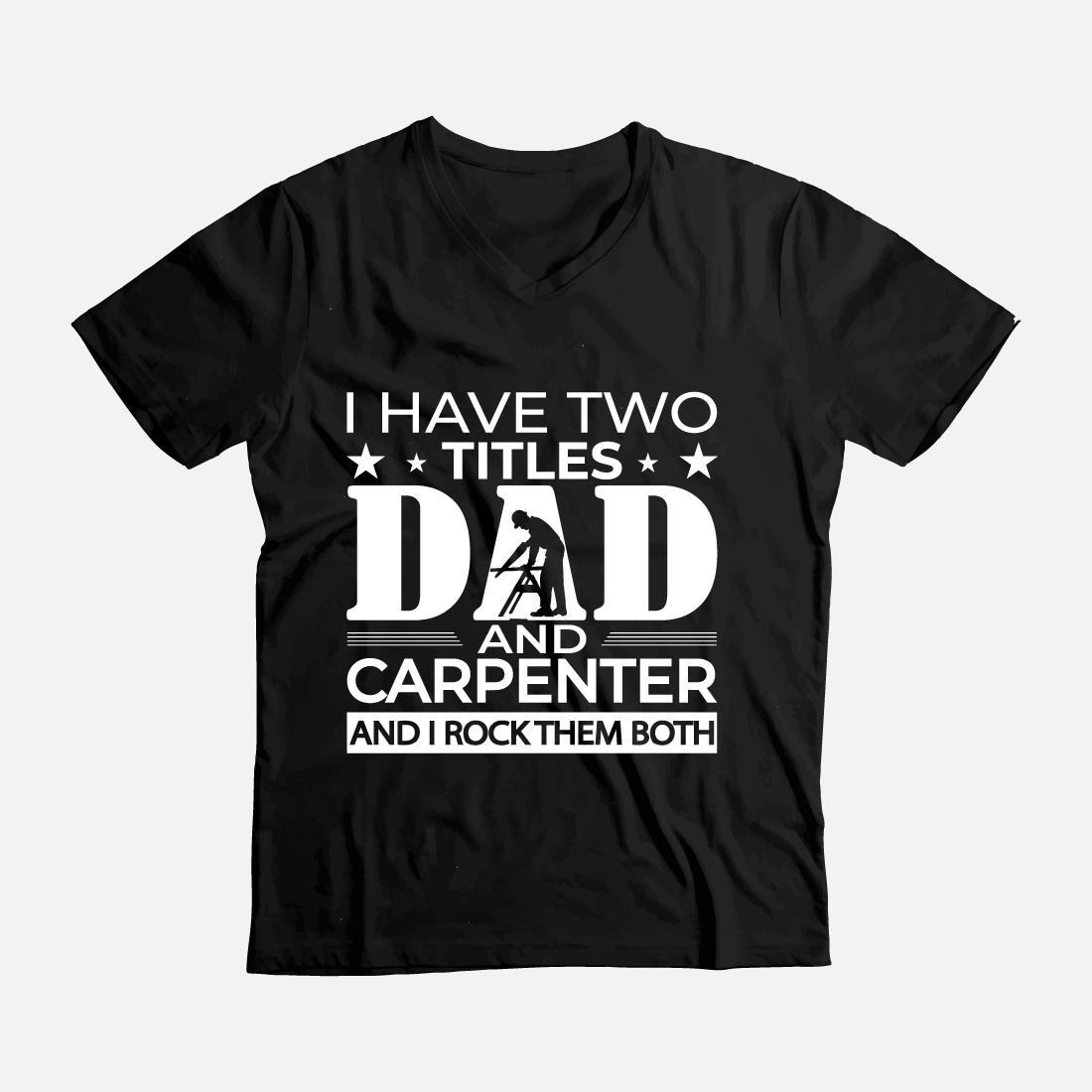 Carpenter dad t-shirt design preview image.