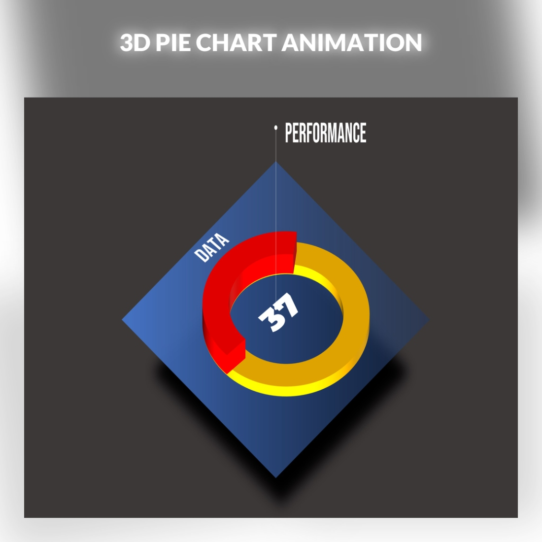 Creative 3D PIE ILLUSTRATION CHART Illustration PIE chart illustration preview image.