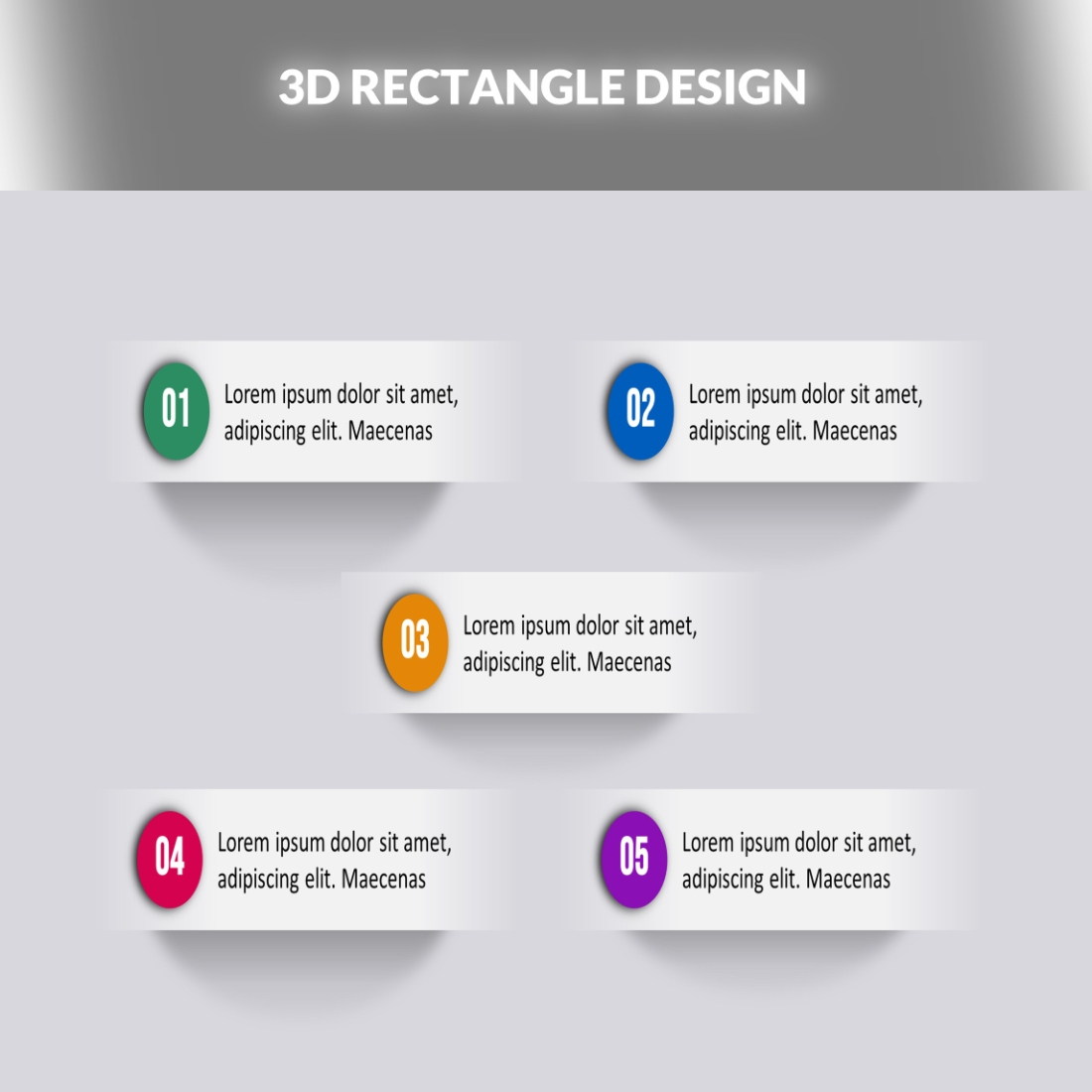 Creative 3D WALL DESIGN RENTANGLE Illustration 3D RECTANGLE cover image.