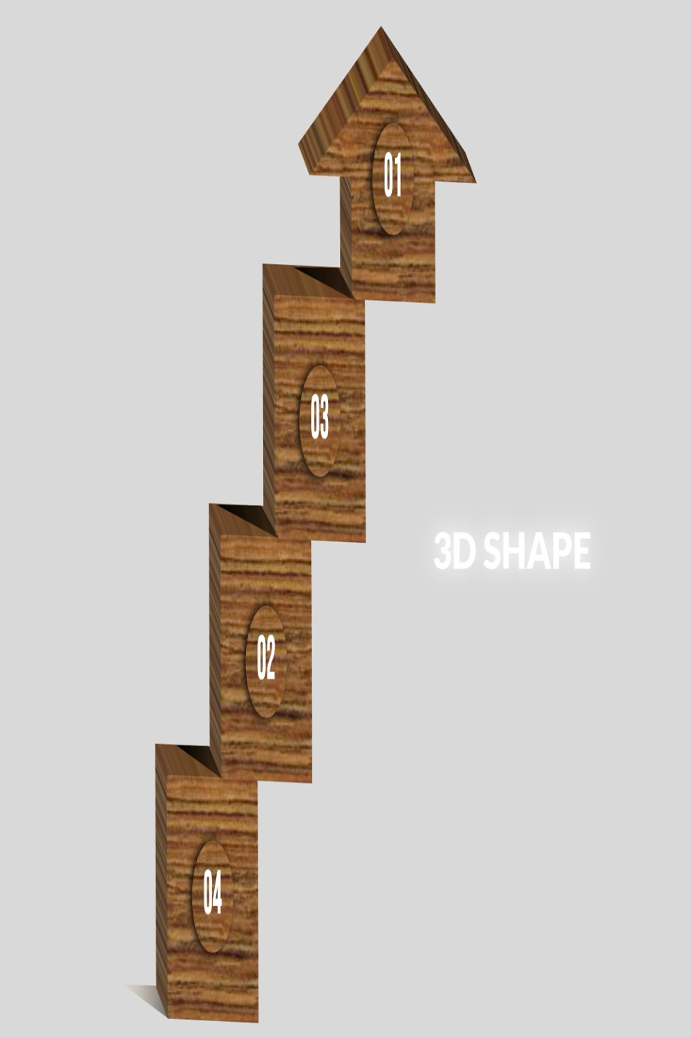 Creative 3D SHAPE DESIGN WOOD Illustration 3D WOOD pinterest preview image.