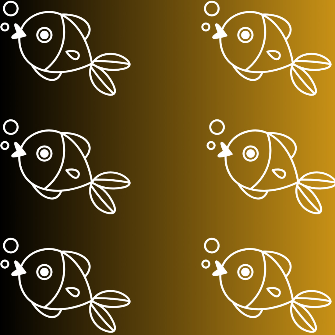 Aquatic Icons: 5 Fin-tastic Fish PNGs for Creative Projects preview image.