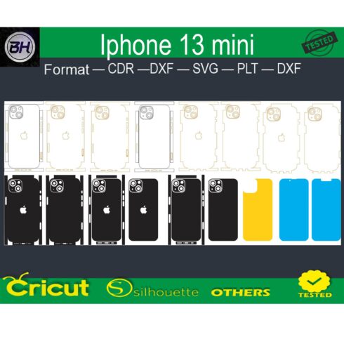 Iphone 13 mini Skin template cover image.