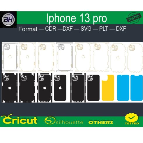 Iphone 13 pro skin template cover image.