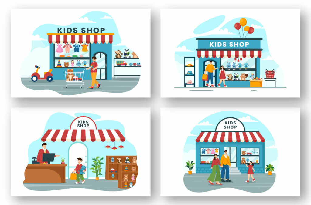 Kids. Shop Graphics 12 Kids Shop Illustration - MasterBundles
