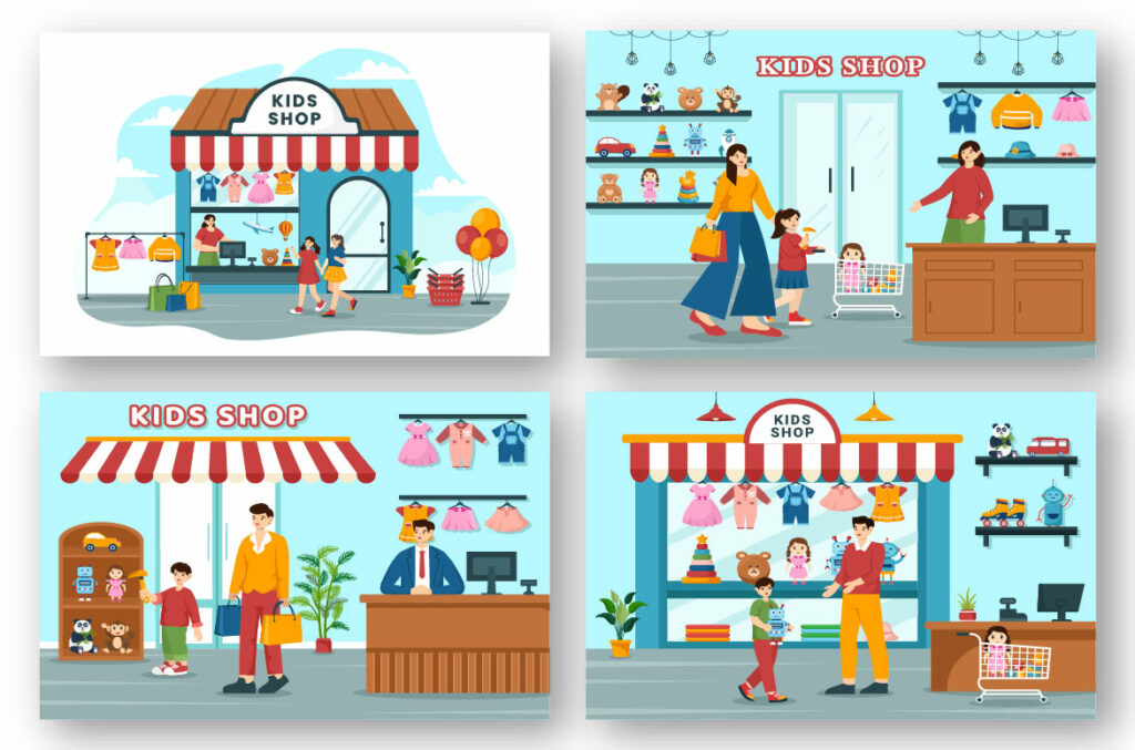 Kids. Shop Graphics 12 Kids Shop Illustration - MasterBundles