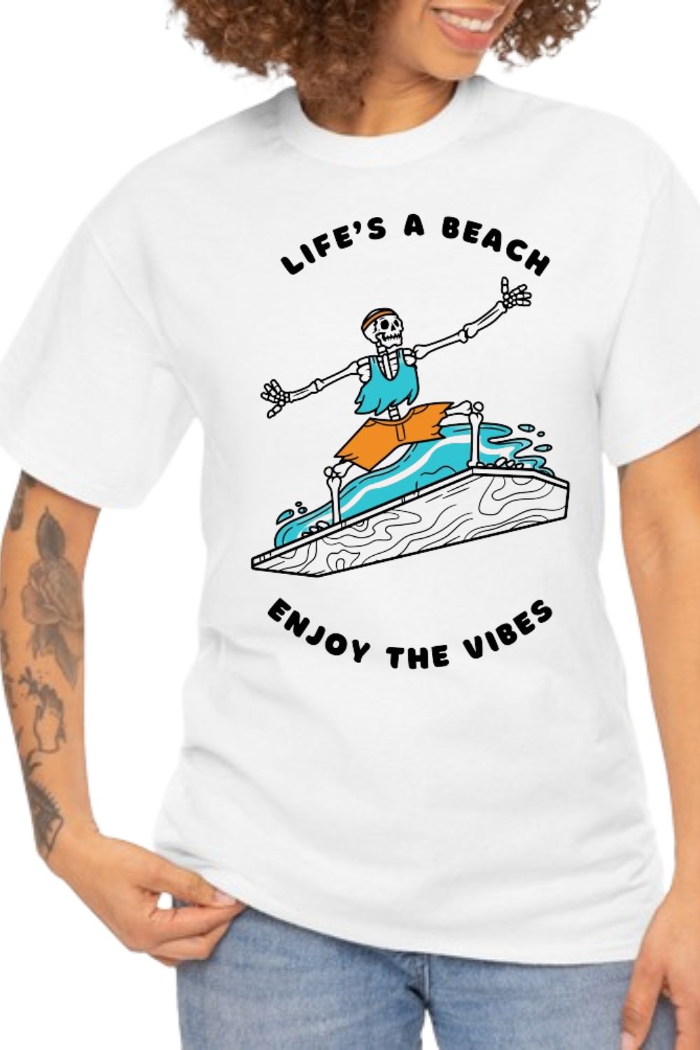 Life’s a beach enjoy the vibes pinterest preview image.