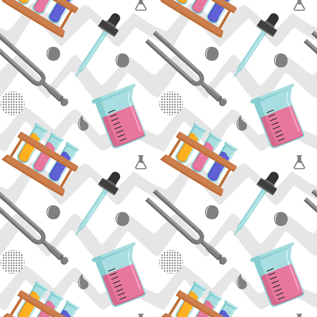 Laboratory Seamless Pattern preview image.