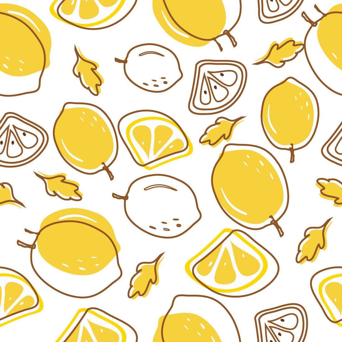 Lemon Seamless Pattern preview image.