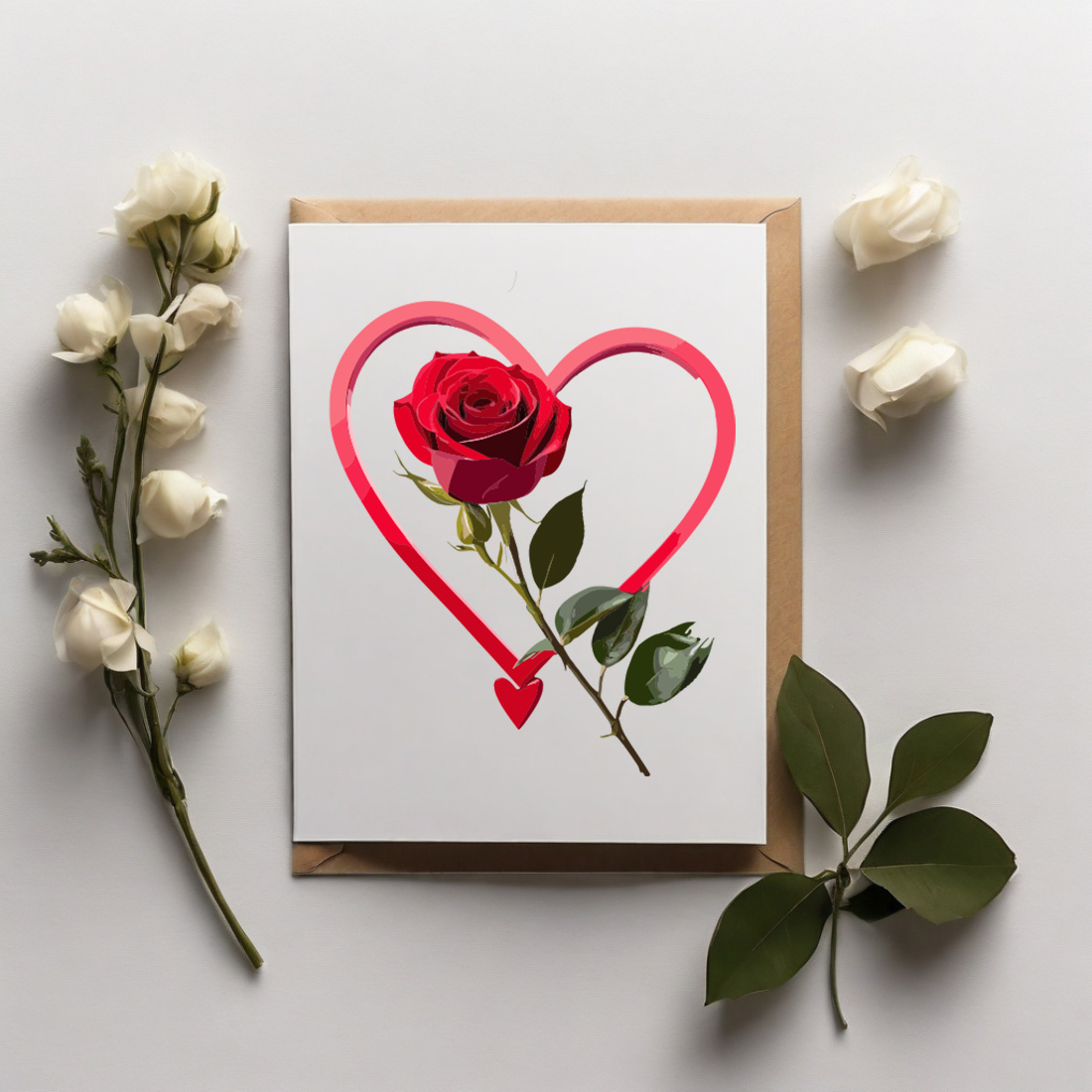 leonardo diffusion xl plain white greeting card on plain backg 1 846