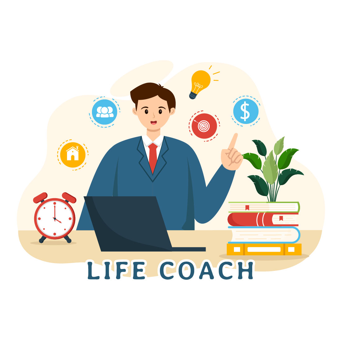 12 Life Coach Illustration preview image.