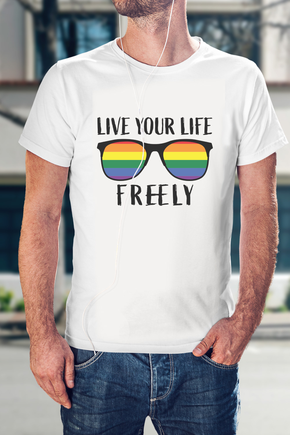 Live your life freely tshirt design pinterest preview image.