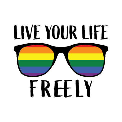 Live your life freely tshirt design cover image.