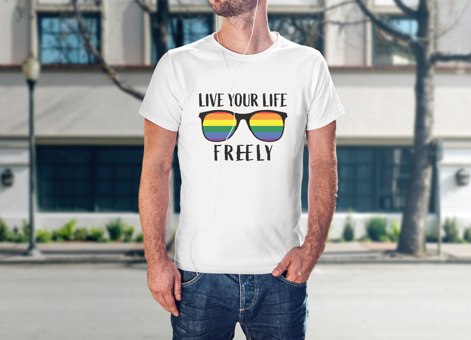 live your life freely tshirt design 574
