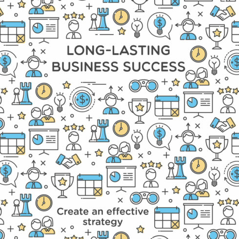 Long Lasting Business Success Vector Illustrations cover image.
