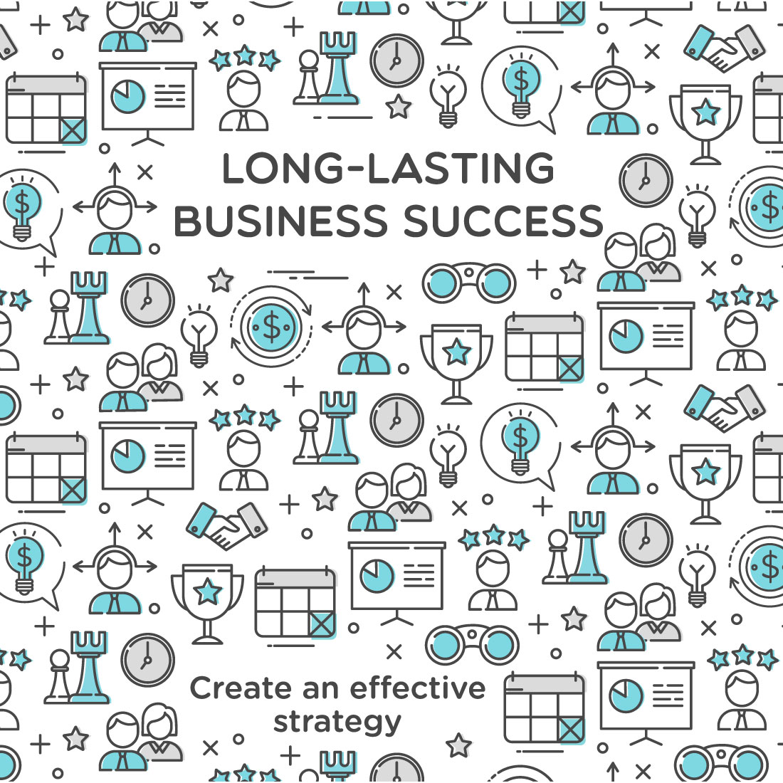 Long Lasting Business Success Vector Illustrations preview image.