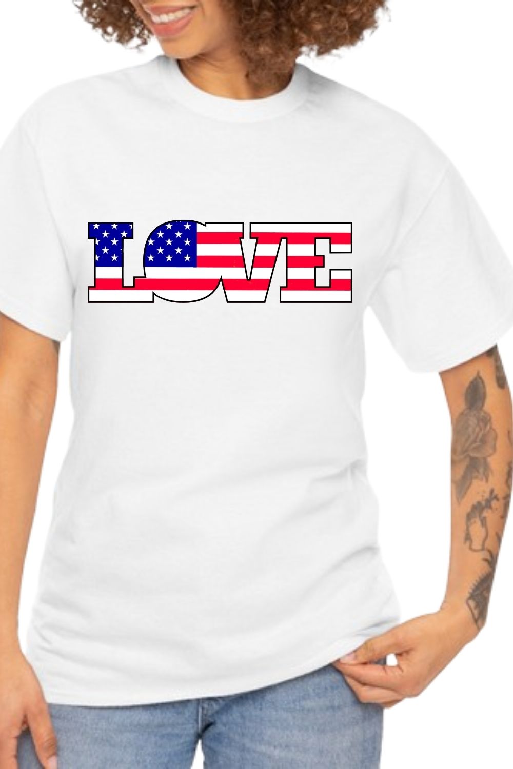 Love T-shirt pinterest preview image.