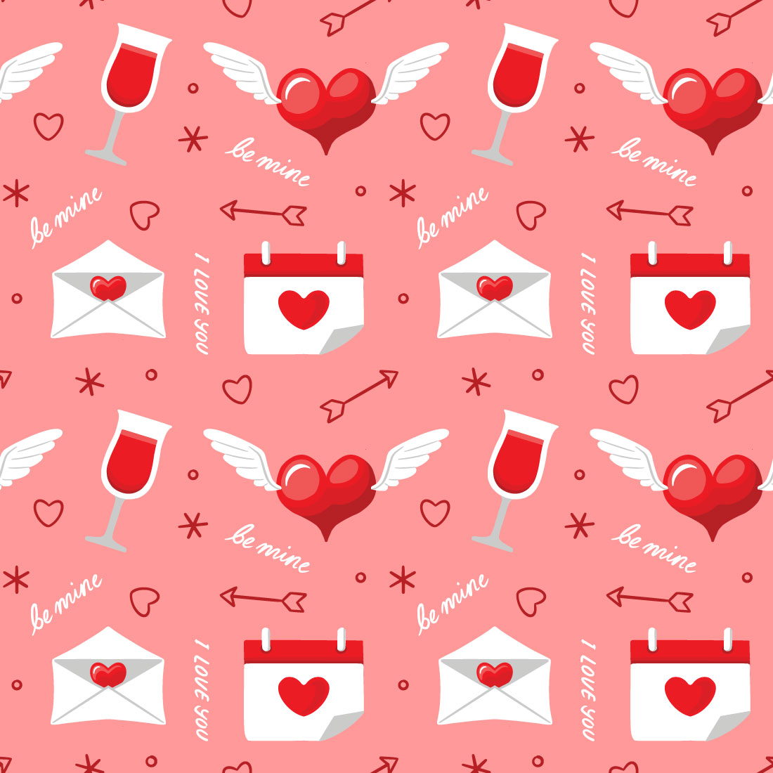 Love Seamless Pattern preview image.