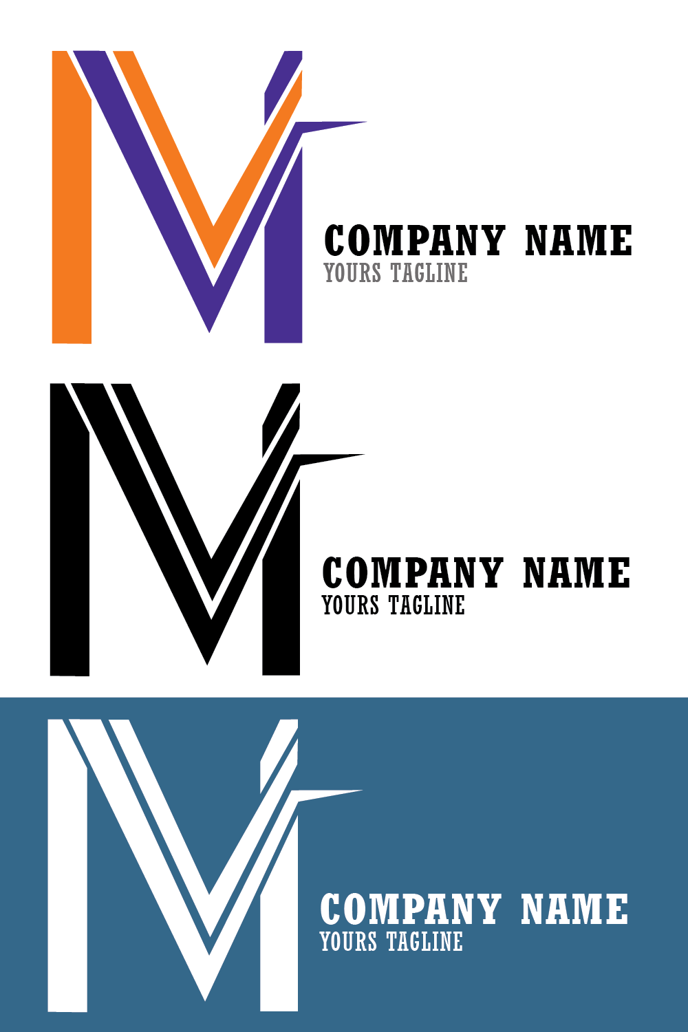 New And Unique M letter Brand Logo Design || Professional m letter Logo Design Template For Your Company pinterest preview image.