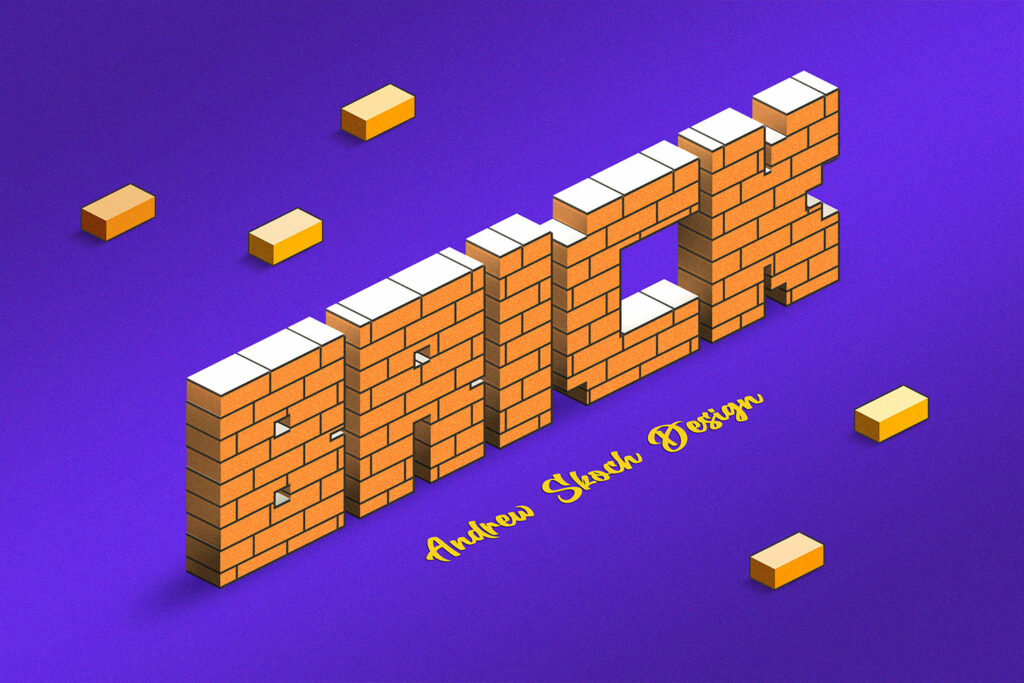 Bricks Text Effects - MasterBundles