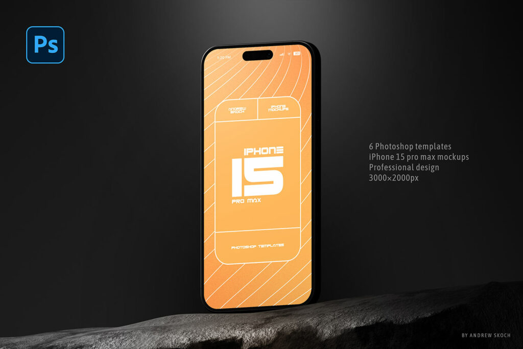 iPhone 15 Pro Max Mockup - MasterBundles