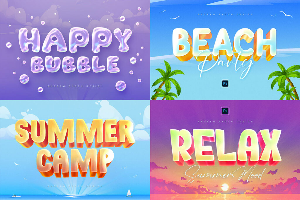 Summer Text Effects Bundle - MasterBundles