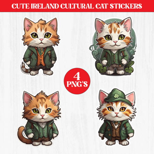 Cute Ancient Greece Cultural Cat Stickers PNG’s cover image.