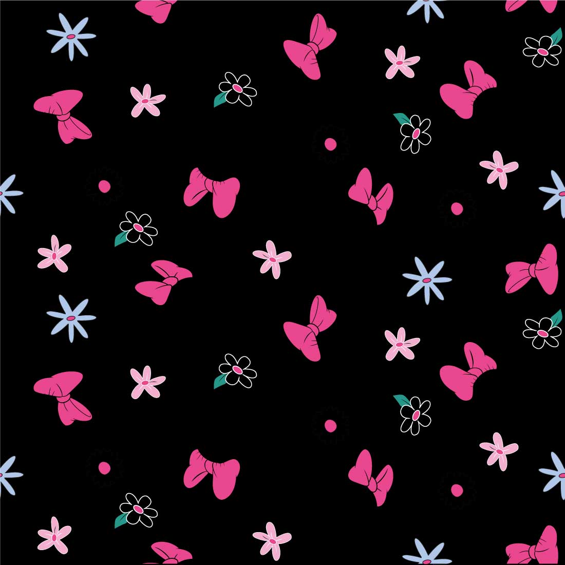 Kids floral Hand Drawn Seamless Pattern Pro Vector cover image.