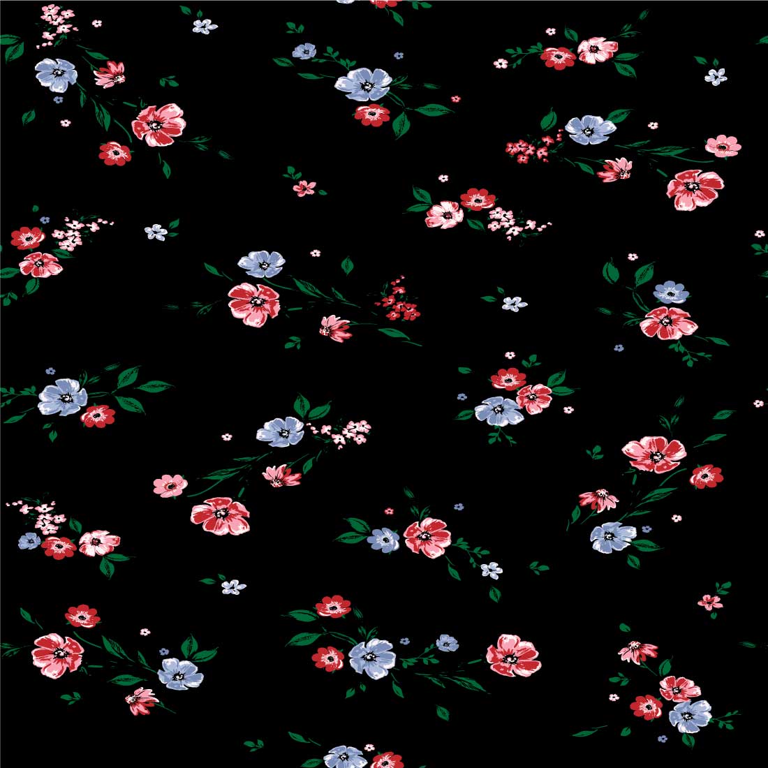 Kids floral Hand Drawn Seamless Pattern Pro Vector cover image.