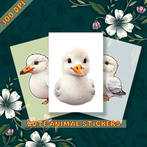 Cute Icel Bird Realistic Sticker 4 PNG's cover image.