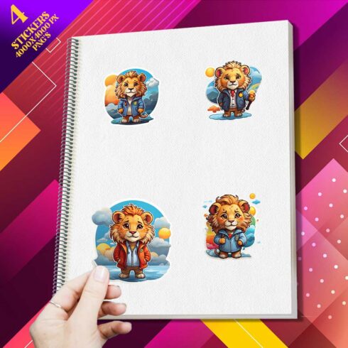Cute Weather Forecaster Lion Stickers PNG’s cover image.