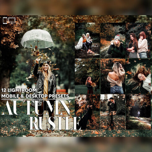 12 Autumn Rustle Lightroom Presets, Moody Mobile Editing, Beauty Aesthetic Desktop LR Filter DNG Portrait Instagram Theme, Aqua Hues, Blogger CC cover image.
