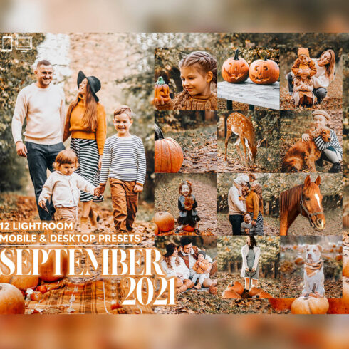 12 September 2021 Lightroom Presets, Pumpkin Mobile Preset, Autumn Desktop, Lifestyle Portrait Theme Instagram LR Filter DNG Orange Fall cover image.