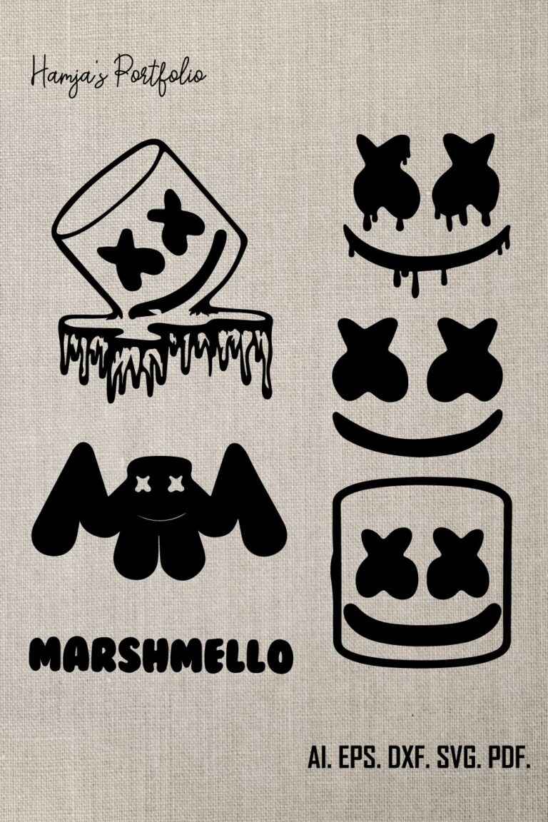 Marshmello logo svg vector bundle, dj marshmello svg, Marshmello logo ...