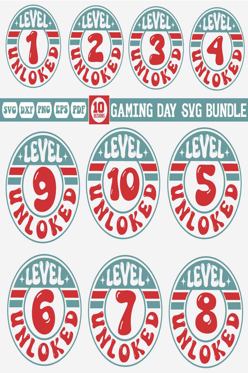 gaming day Svg Bundle Vol-1 pinterest preview image.