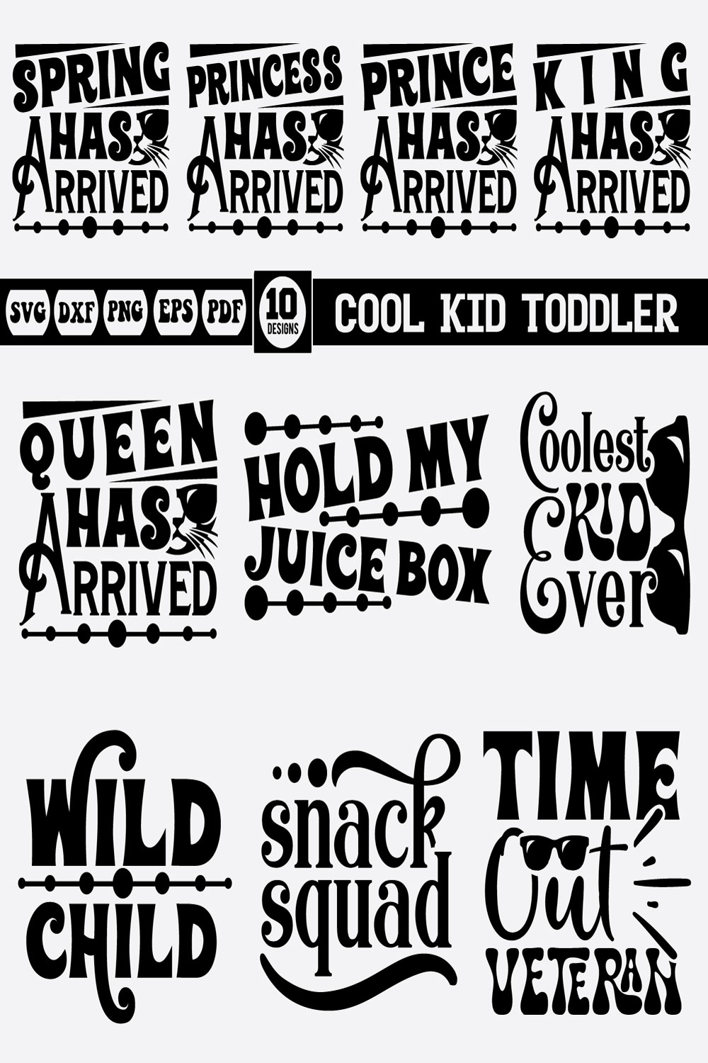 Cool Kid Toddler Svg Bundle pinterest preview image.