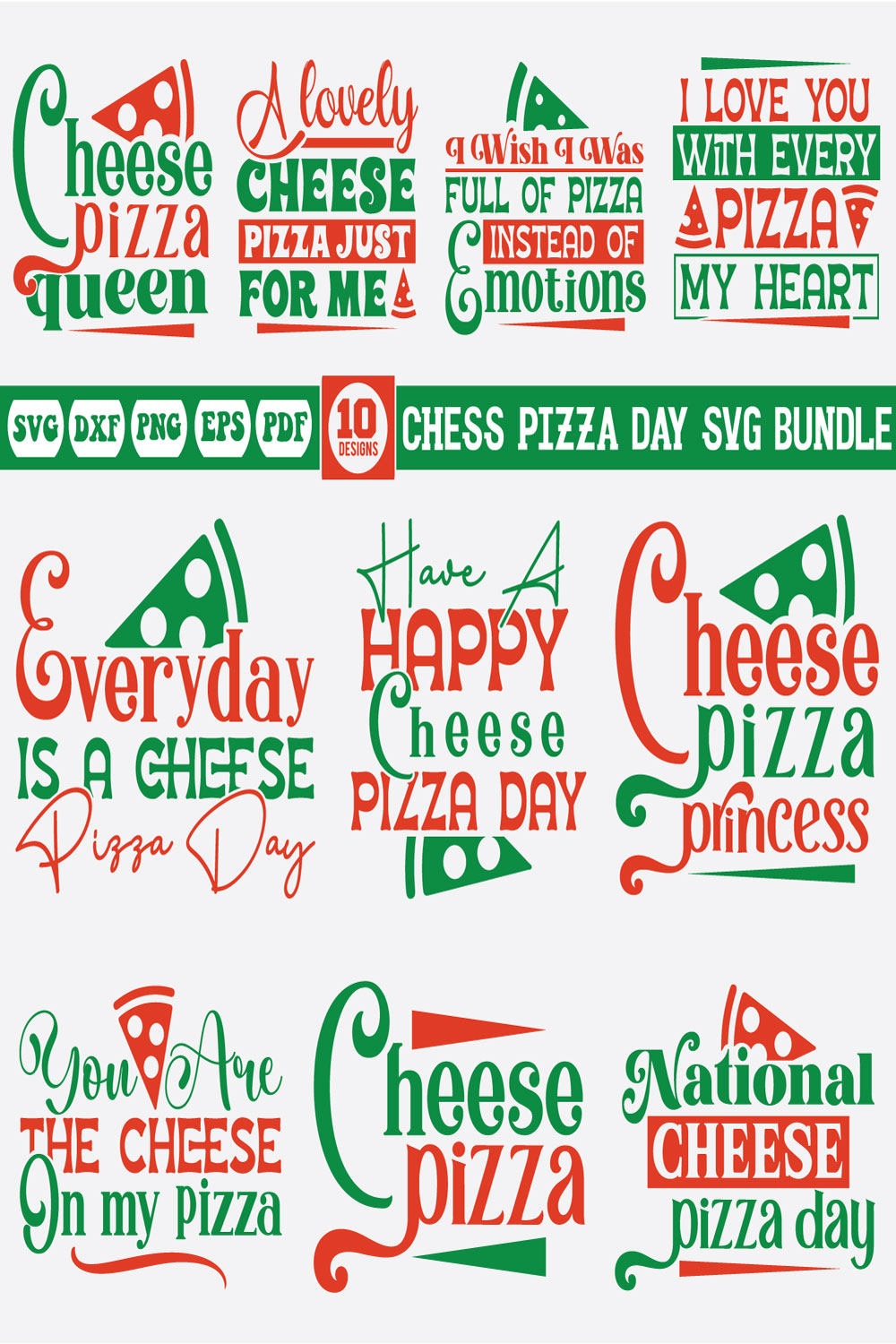 Chess Pizza Day svg bundle pinterest preview image.